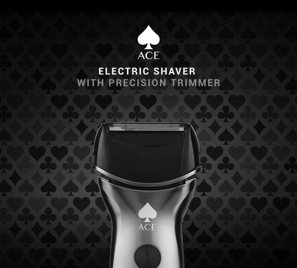 Stylecraft Ace 2.0 - Professional Electric Wet or Dry Mens Shaver with Integrated Precision Pop-Up Trimmer